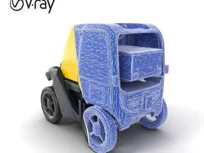 Autonomous Delivery Robot Compact Model Pack Low-poly 3D model