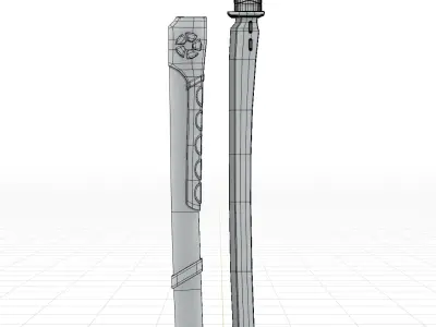 sword modeling in blender Low-poly 3D model