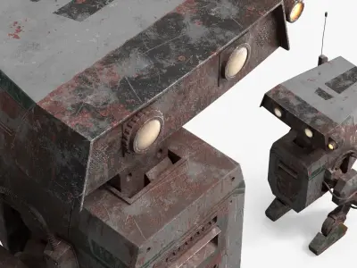  Autonomous Bipedal Unit Old Rusted 