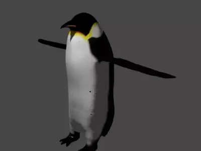 Emperor penguin Low-poly 3D model purchase