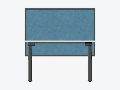 Desk - Adjustable - Integral - 3 Column - Single Low-poly 3D model
