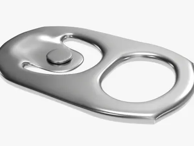 Metal Soda Can Tab 3D model