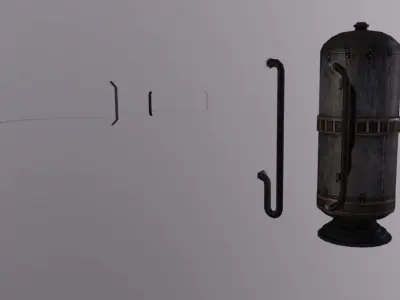 Machine ThinTank Low-poly 3D model