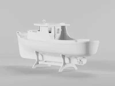 Fishing boat Free 3D print model