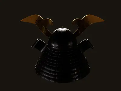 Japanese samurai helmet 3D model