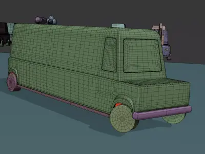 Stylized Cars pack Low-poly 3D model