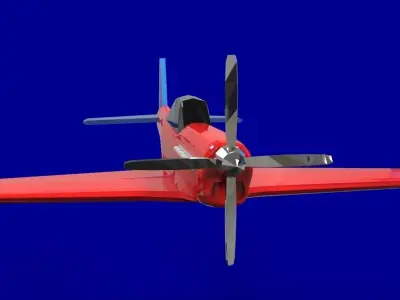 P51 mustang Free 3D model