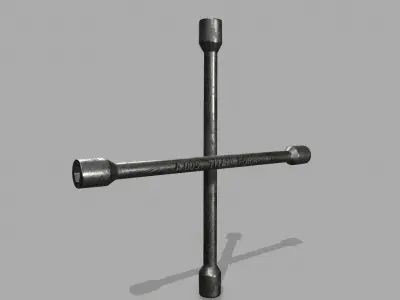  Lug Wrench Low-poly 3D model get