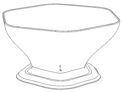 Plastic Hexagonal Fruit Bowl 3D print model