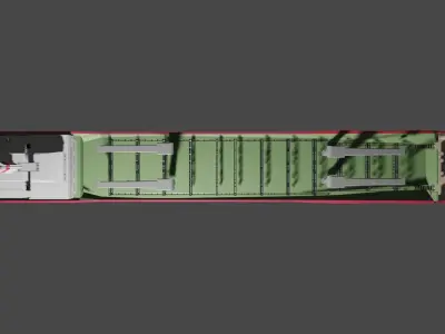 Simplistic Cargo Ship  3D model