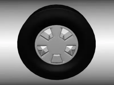 Awesome Super Fast Race Tire Low-poly 3D model