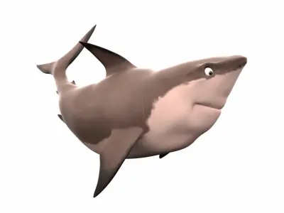 White Shark Toon 3D model