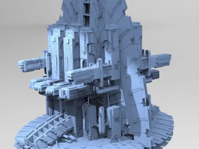 Alien Inquisitor Grand Ship 2 3D model