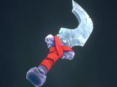 Old Sword Handpainted Free low-poly 3D model