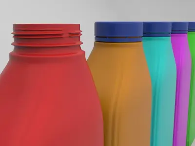 Bottle plastic plate 3D model