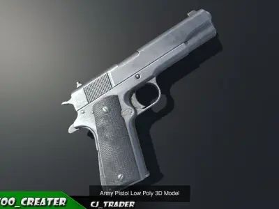 Pistol Pack Lowpoly Collection  3D Model