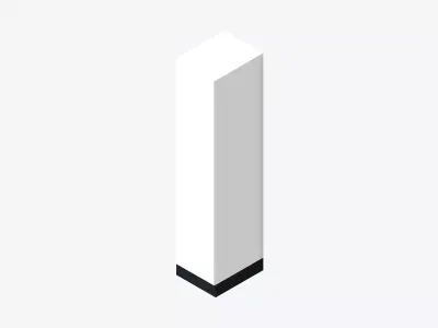 Locker - Laminate - Integral - Classic - 1 Door Low-poly 3D model
