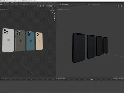 Iphone 12 PRO Modeling Rendering 5COLOR  3D model