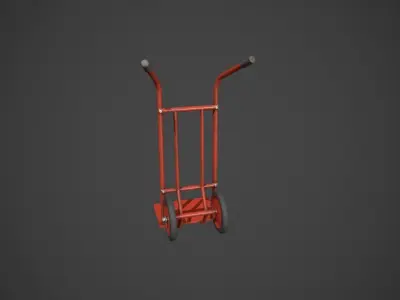 Red Sack Truck Low-poly 3D model