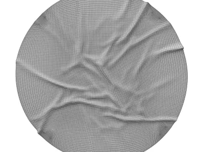Round Gypsum Wall Art with Golden Birds 3D model