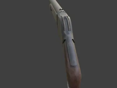 weapon gun 1887 Low-poly 3D model