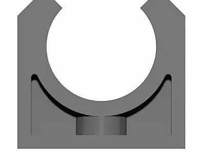 Clamps For PVC DIN Metric Pipes Free 3D model