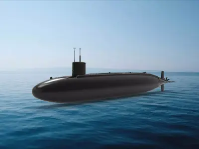 Permit-class submarine 3D model