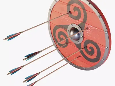 Viking Shield 3D model 9