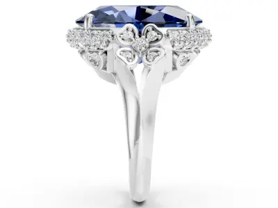 Sapphire Antique Ring 3D print model