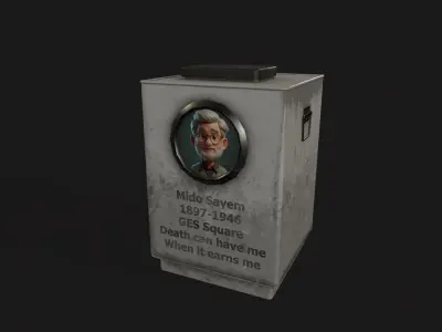 Cremation Urn V02 Low-poly 3D model