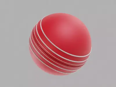 Cricket ball Low-poly 3D model buy