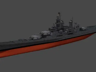 Battleship USS Iowa 3D model