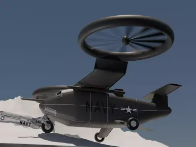 Sci Fi Rescue Chopper 3D model