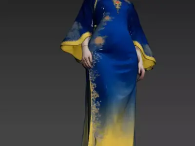 Late Qing women 3D model