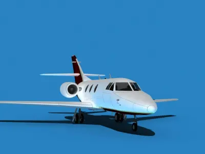Dassault Falcon 10 V06 3D model