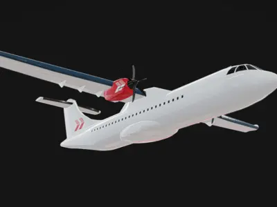 ATR 72 Low-poly 3D model