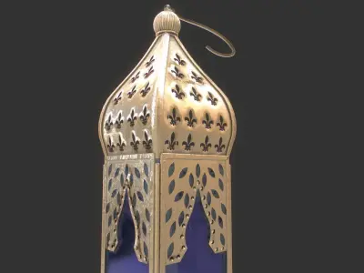 Moroccan Style Lamp Low-poly 3D model