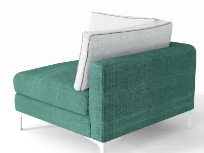 Corner Armchair Low-poly 3D model