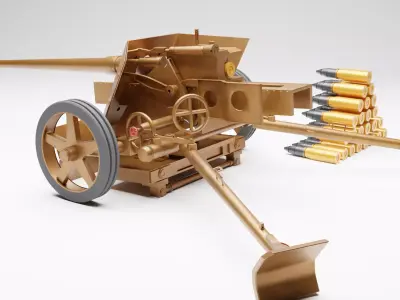 Anti tank Free low-poly 3D model