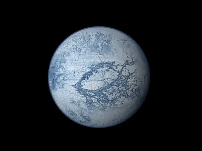 Alien Planet Moon Sci-Fi Fantasy 3D model