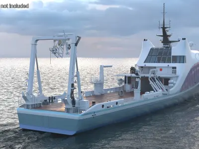 Ship for Transporting and Launching Drones  purchase 3D model