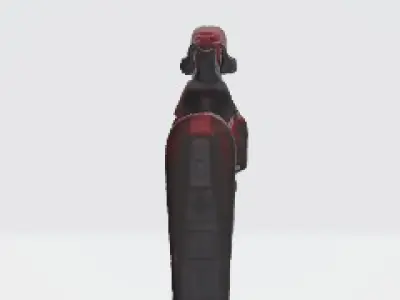 Red and Black sci-fi gun 3D model purchase