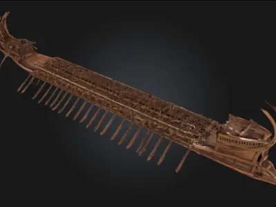 Ancient Warship  Historical Naval Vessel  3D model