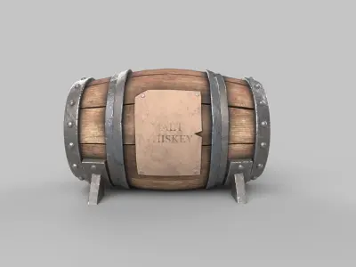 Stylized Barrel 3D model buy