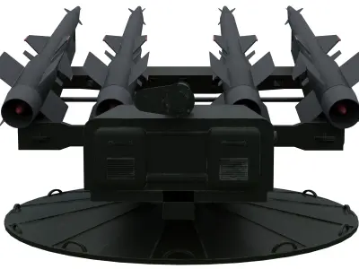 Missile Launcher Low-poly 3D model