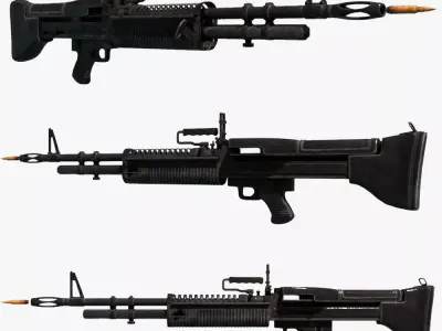 M60 Rifle Low-poly 3D model