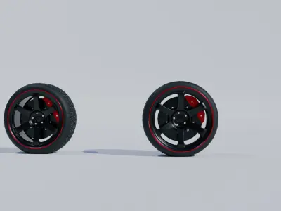 Rim and Tire 3D model by nikdox