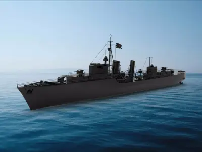 Tribal-class destroyer 3D model