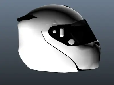 Traffic police helmet Low-poly 3D model