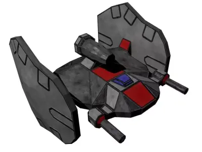 Spaceship fighter Free low-poly 3D model purchase